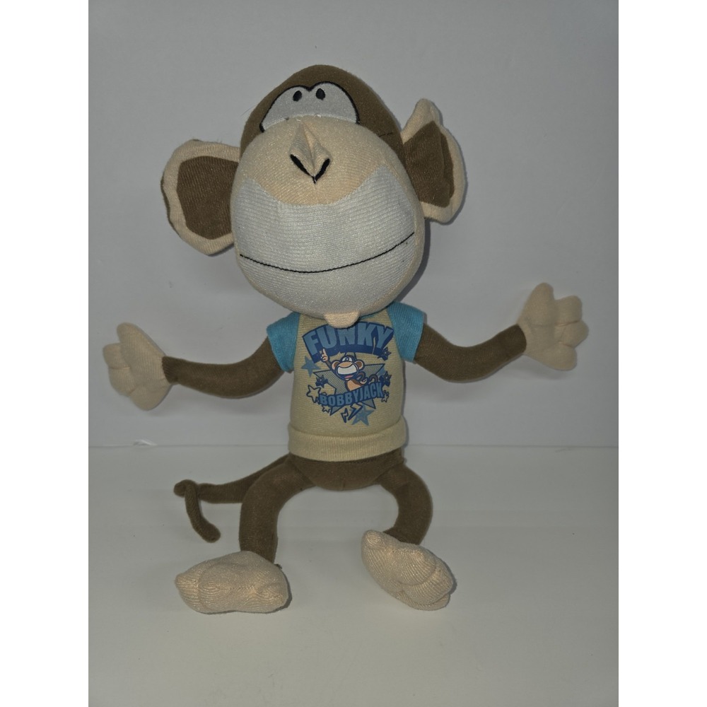Bobby Jack Monkey Plush Dolls Kellytoy Funky Bobby Jack 12" Tall